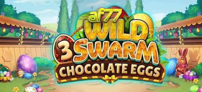 Interface colorida e temática do slot Wild Swarm 3 Chocolate Eggs